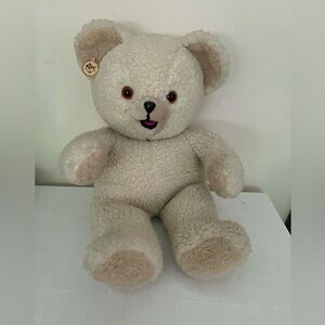 Snuggle Bear vintage 1986 Russ Fabric Softener  21" Plush Stuff Animal Ear Tag